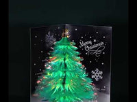 3D Gift Card-Sparkling Christmas Tree Gift Card