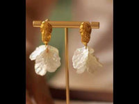 Elegant White Mermaid Tail Earrings