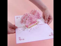 3D Gift Card-Cherry Blossom Romantic Gift Card