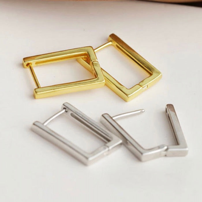 Minimalist Square Hoop Earrings