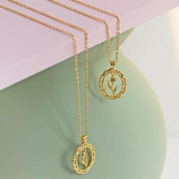 Modern Vintage Tulip necklace - Gold vermeil