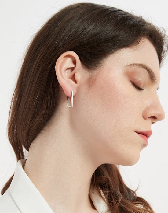 Minimalist Square Hoop Earrings