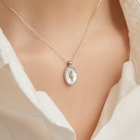 MOP tulip pendant necklace